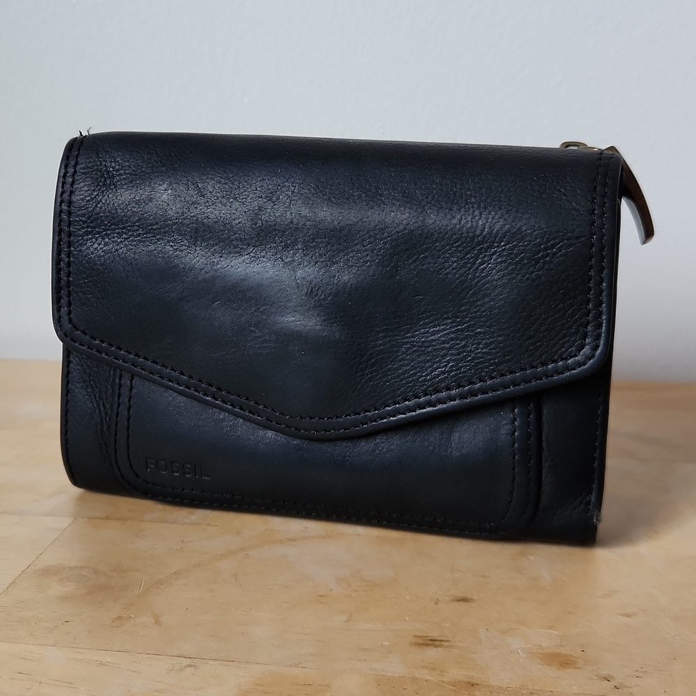Fossil Black Genuine Leather Wallet
